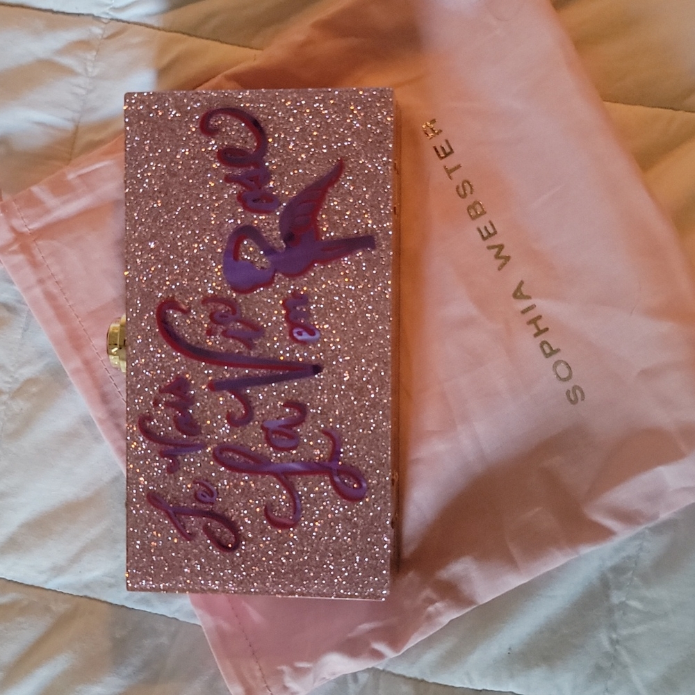Sophia Webster acrylic clutch/purse pink